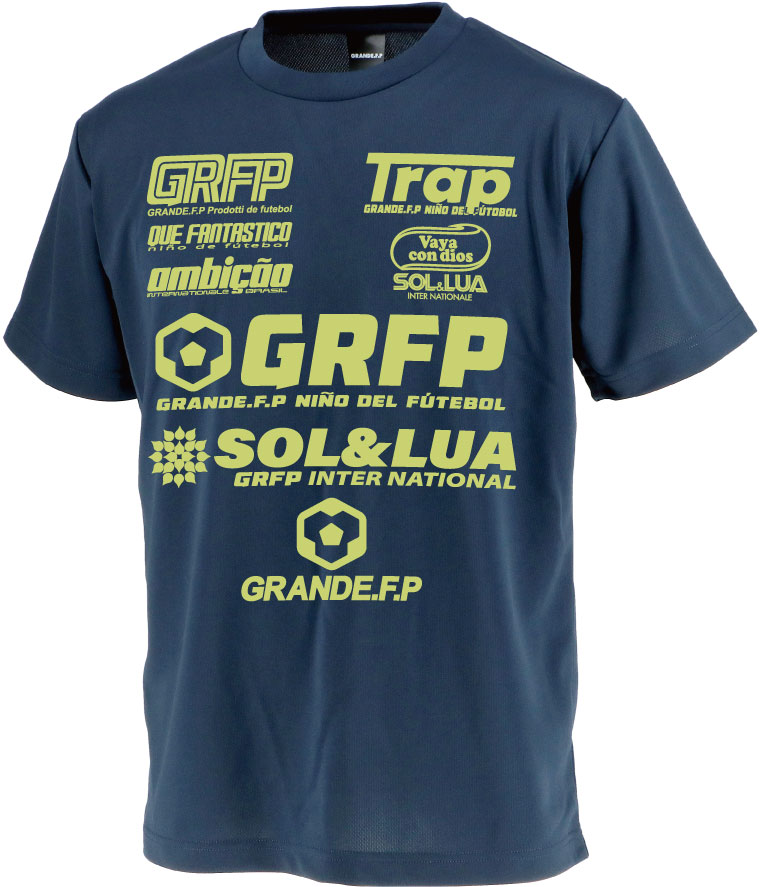 画像2: 【ジュニアサイズ対応】GRANDE.F.P.SOL&LUAドライメッシュTシャツ　ネイビーｘレモンイエロー