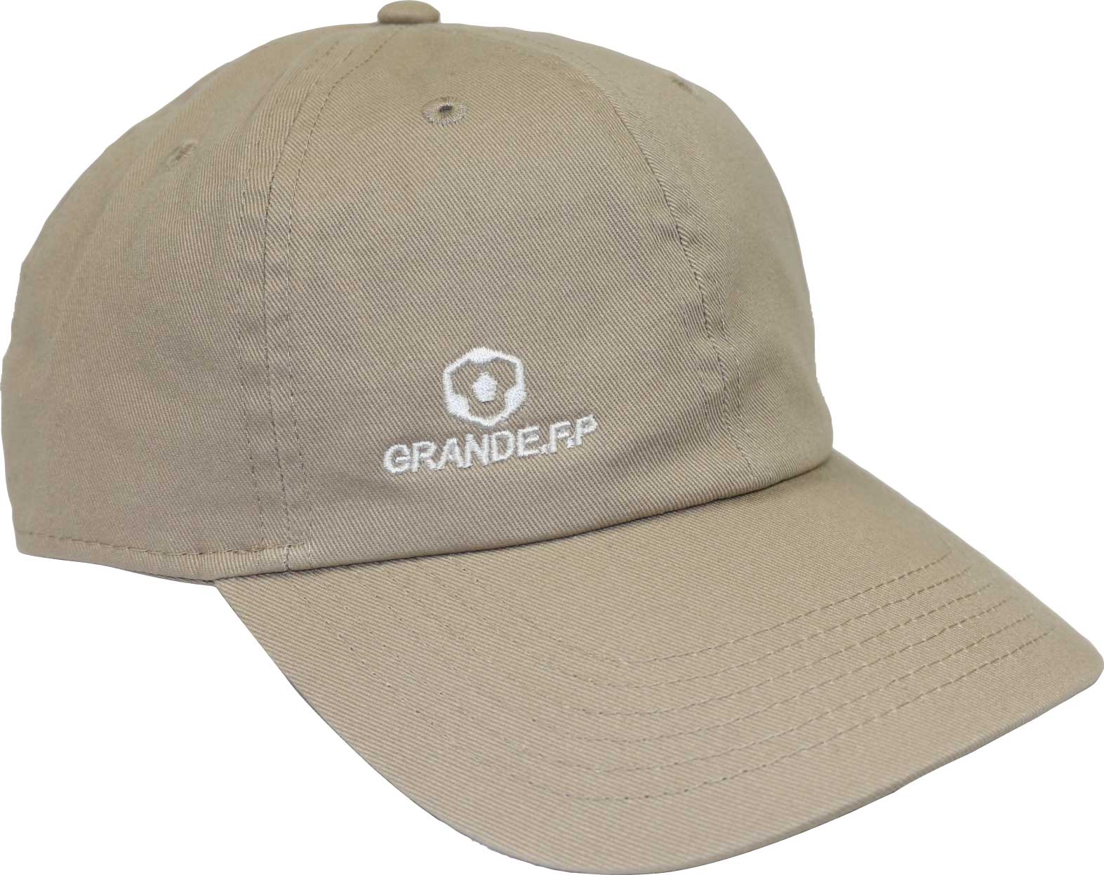 画像1: GRANDE.F.P.ヘキサゴン刺繍WASHED TWILL BB.CAP　ベージュ