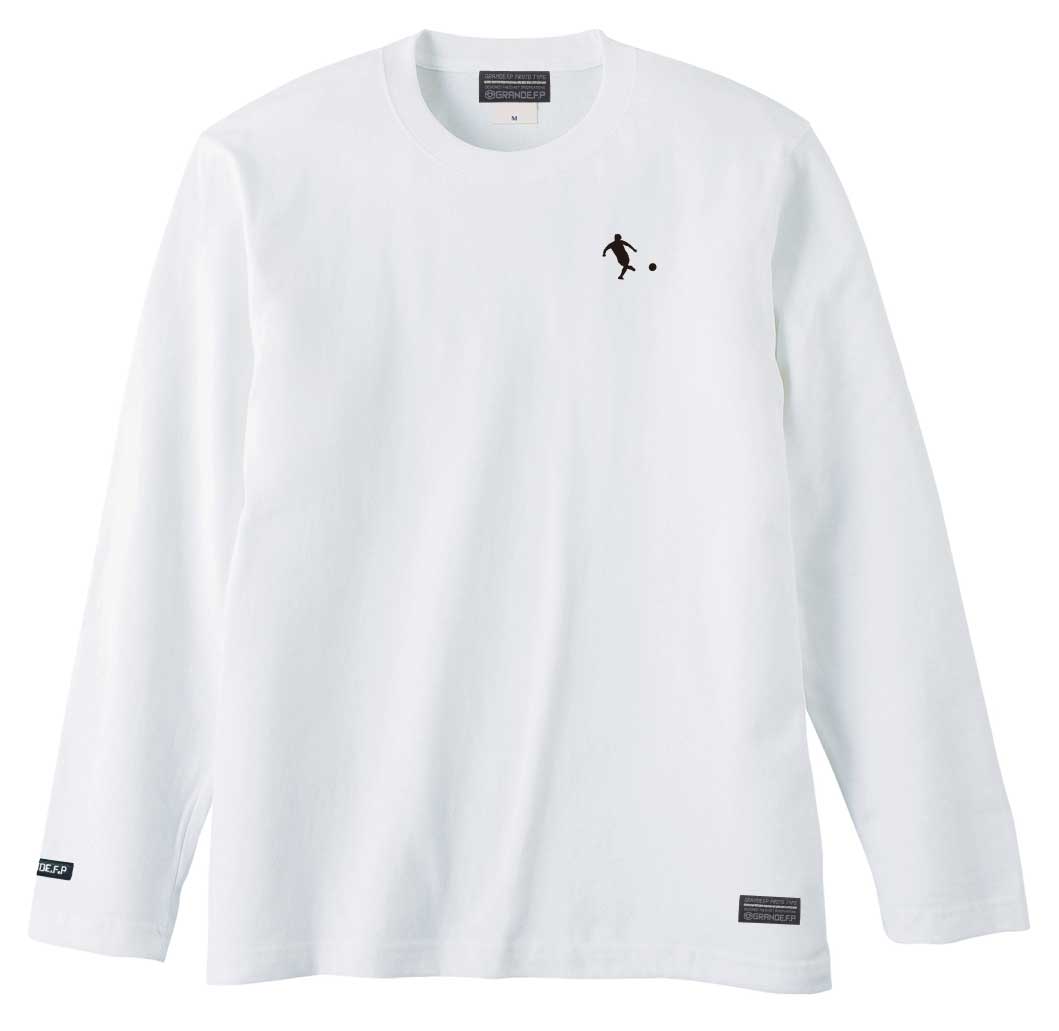 画像2: 【BIGサイズ対応商品】 見木友哉ｘGRANDE.F.Pコラボ.TOMOYA.シルエット刺繍長袖Tシャツ　ホワイト
