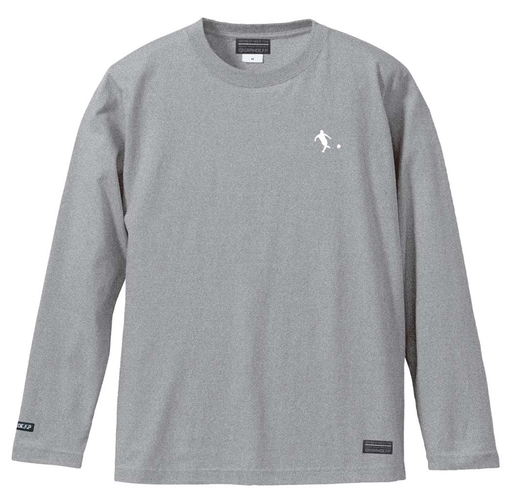 画像2: 【BIGサイズ対応商品】 見木友哉ｘGRANDE.F.Pコラボ.TOMOYA.シルエット刺繍長袖Tシャツ　ヘザーグレー