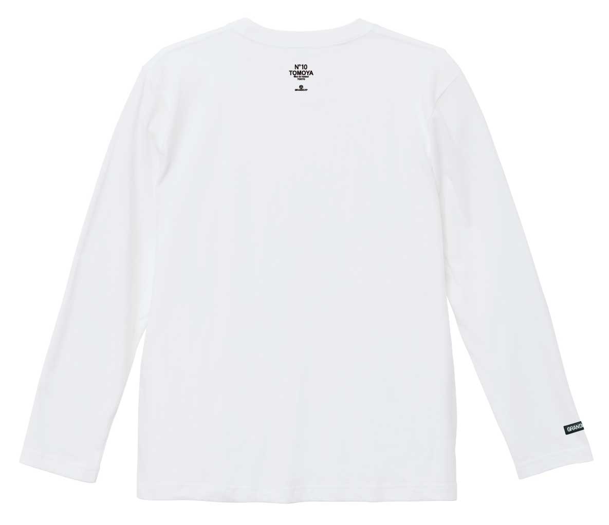 画像3: 【BIGサイズ対応商品】 見木友哉ｘGRANDE.F.Pコラボ.TOMOYA.シルエット刺繍長袖Tシャツ　ホワイト