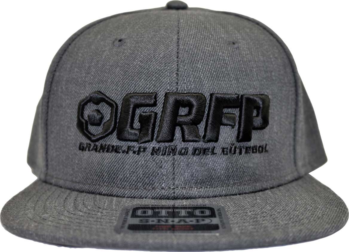 画像3: GRFP.3D刺繍フラットバイザーキャップ　ヘザーチャコールグレーｘブラック