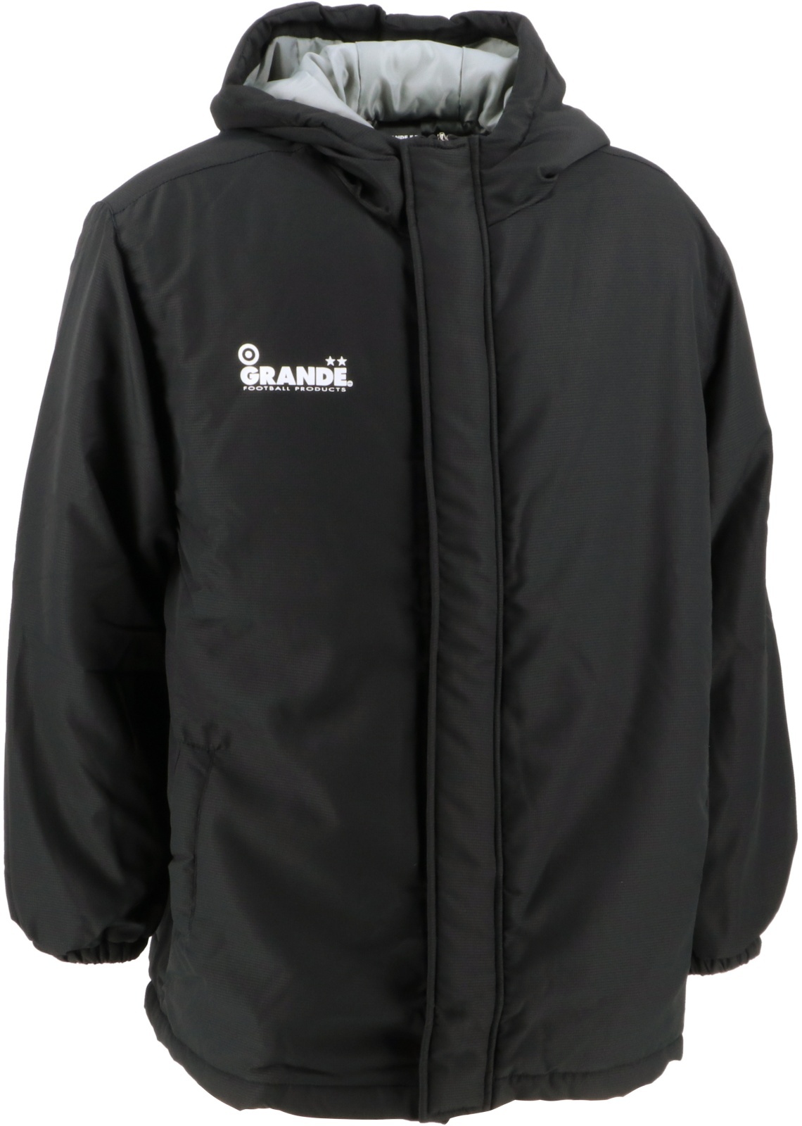 画像2: 【ジュニアサイズ】GRANDE.F.Pベーシック.アクティブ.フーデッドハーフベンチコート　ブラック