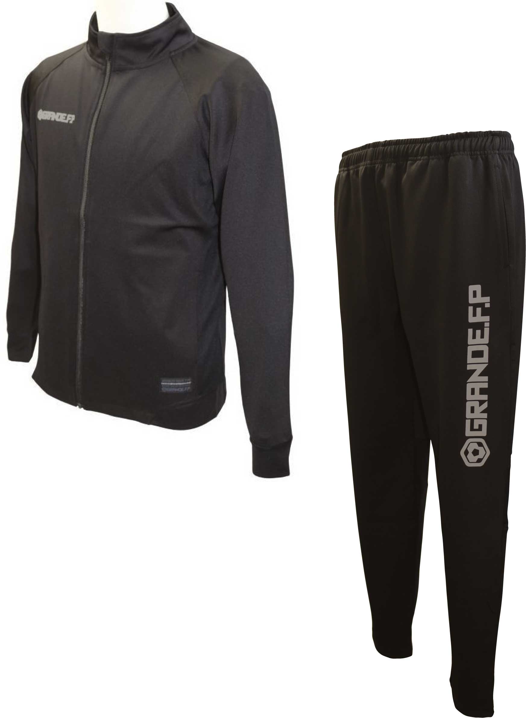 画像1: 【GRANDE.F.P.WEBショップ限定】GRANDE.F.P プロト.２－ウェイス.ストレッチジャージ.セットアップ　ブラックxブラック