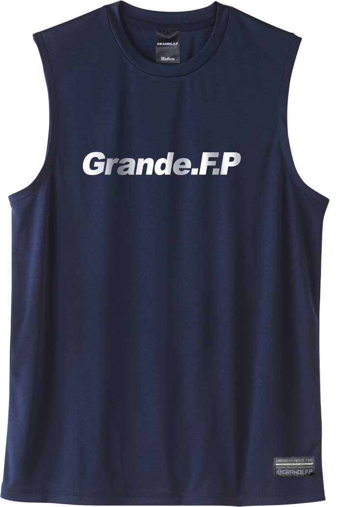 画像2: 【BIGサイズ対応】Grande.F.P.ストレッチノースリーブシャツ　ネイビーｘホワイト