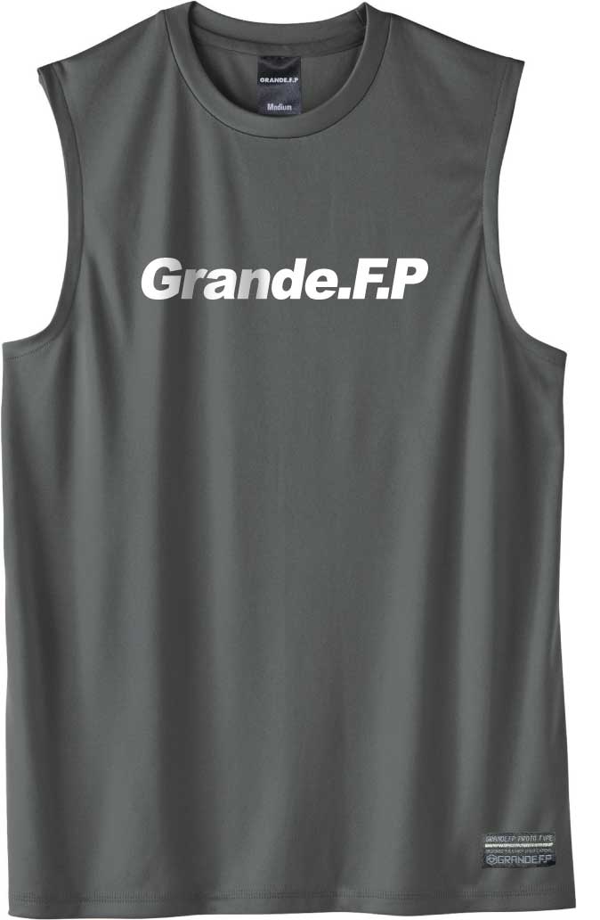 画像2: 【BIGサイズ対応】Grande.F.P.ストレッチノースリーブシャツ　ダークグレーｘホワイト