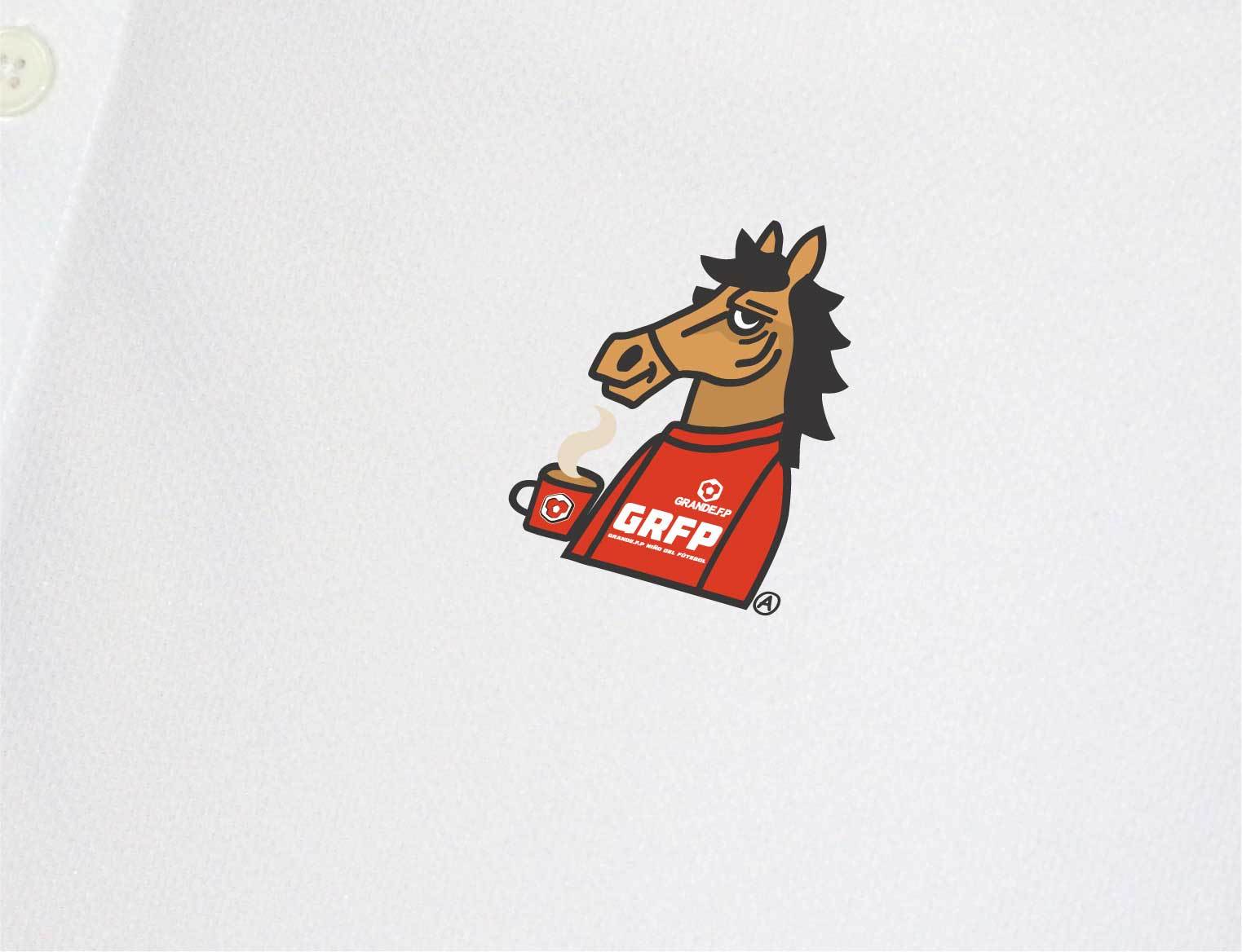 画像3: 【完全予約販売】 【ジュニア〜BIGサイズ対応商品】ｘ豊田歩コラボ.「コーヒーブレイク暴れ馬くん」サポートドライメッシュ半袖ポロシャツ　ホワイト