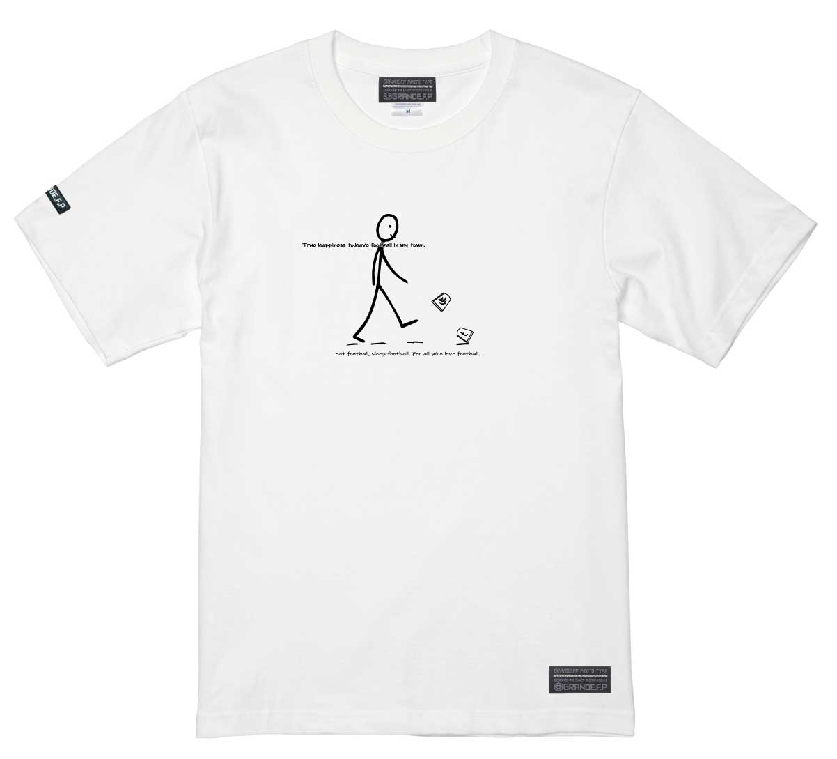 画像2: 【完全予約販売】 【ジュニア〜BIGサイズ対応商品】ｘ豊田歩コラボ.「歩棒人間くん」イラスト.サポートコットン半袖Tシャツ　ホワイト