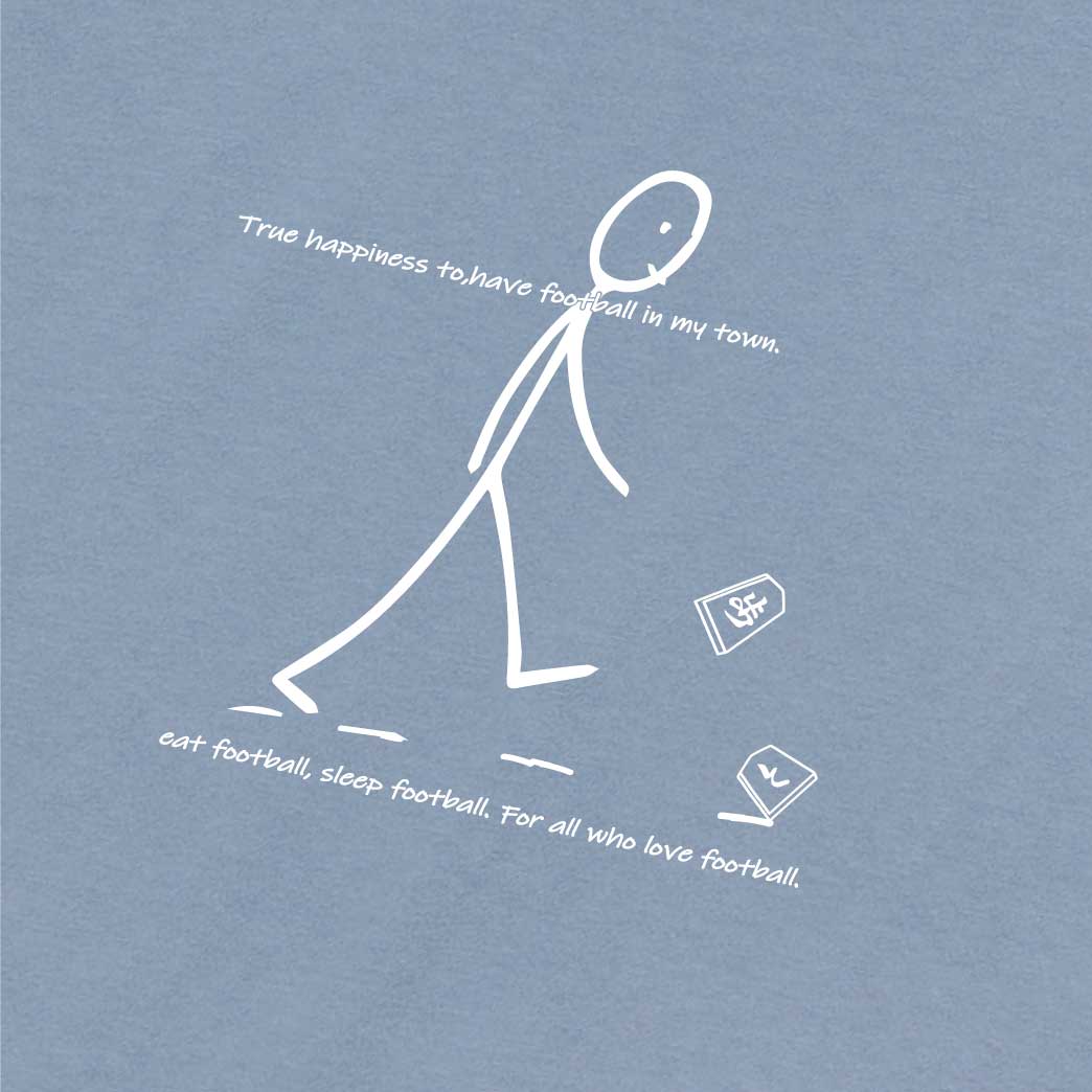 画像3: 【完全予約販売】 【ジュニア〜BIGサイズ対応商品】ｘ豊田歩コラボ.「歩棒人間くん」イラスト.サポートコットン半袖Tシャツ　アシッドブルー