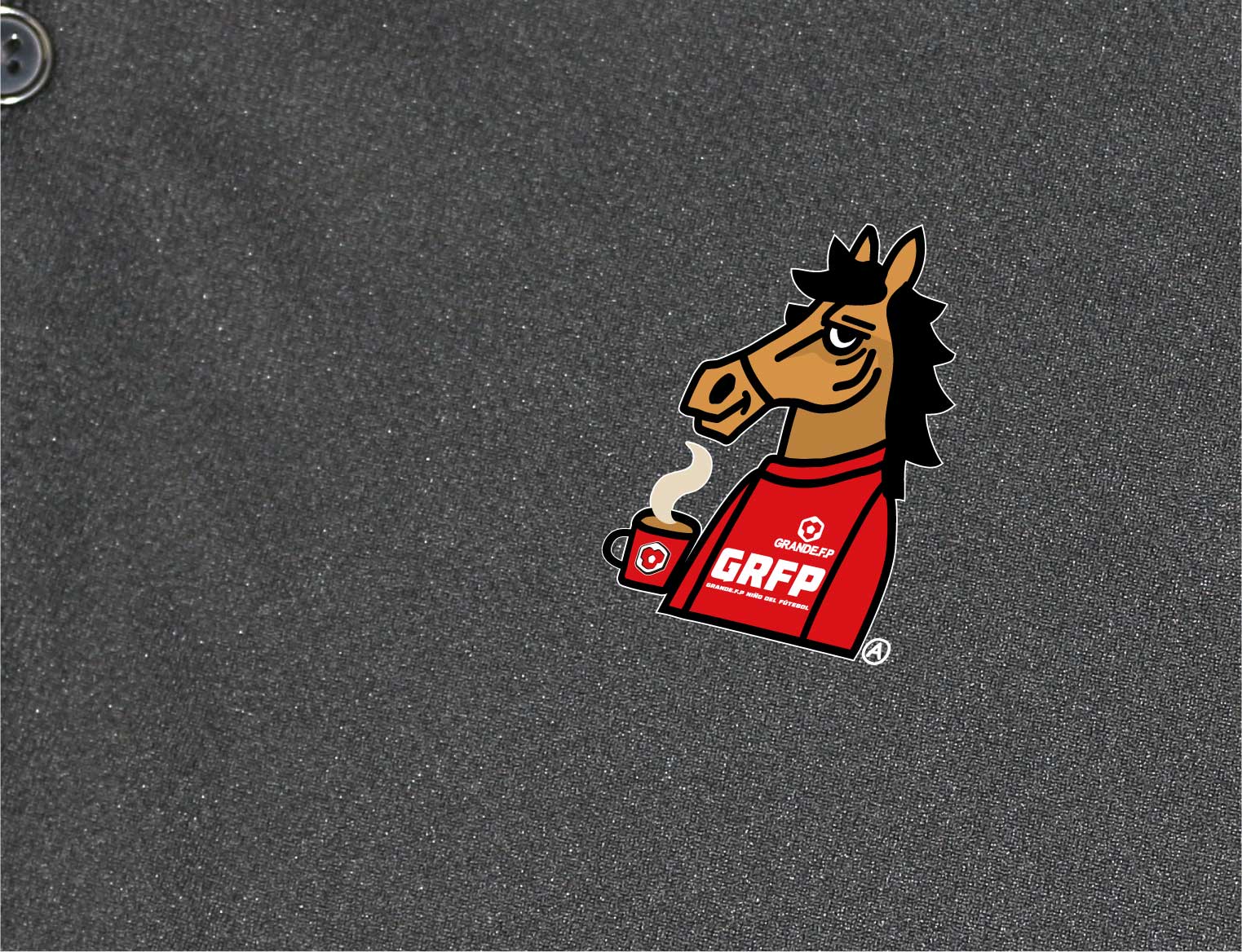 画像3: 【完全予約販売】【ジュニア〜BIGサイズ対応商品】ｘ豊田歩コラボ.「コーヒーブレイク暴れ馬くん」サポートドライメッシュ半袖ポロシャツ　ブラック