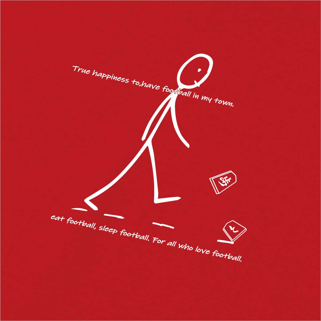 画像3: 【完全予約販売】   【ジュニア〜BIGサイズ対応商品】ｘ豊田歩コラボ.「歩棒人間くん」イラスト.サポートコットン半袖Tシャツ　レッド