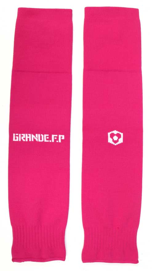 画像1: GRANDE.F.P　ベーシックカーフソックス（セパレートソックス） 　ピンクｘホワイト