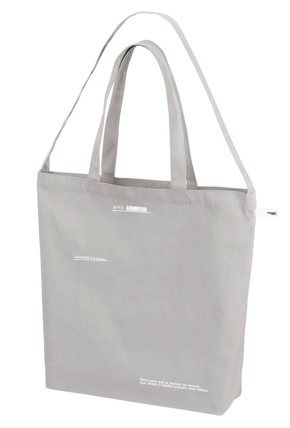 画像1: ■GRANDE.F.P スキャッタードロゴ.キャンバス2-WAYトートBAG　ライトグレー