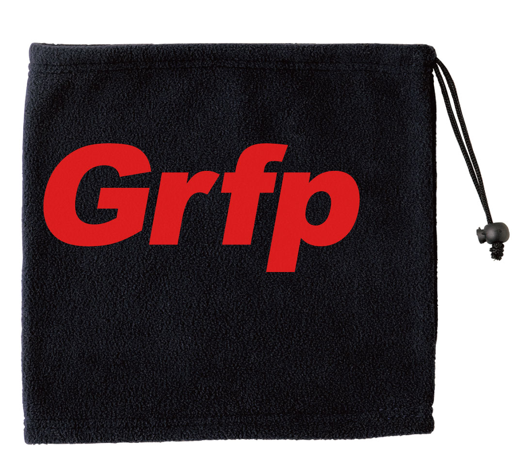 画像1: Grfp.フリースネックウォーマー　ブラックｘレッド