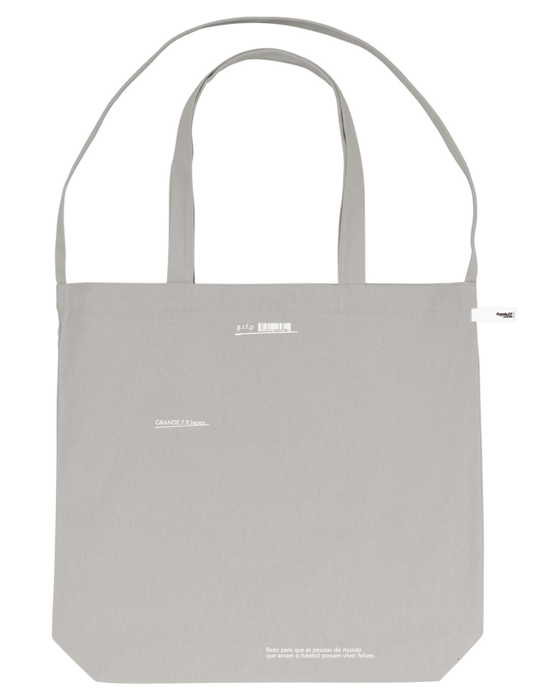 画像3: ■GRANDE.F.P スキャッタードロゴ.キャンバス2-WAYトートBAG　ライトグレー