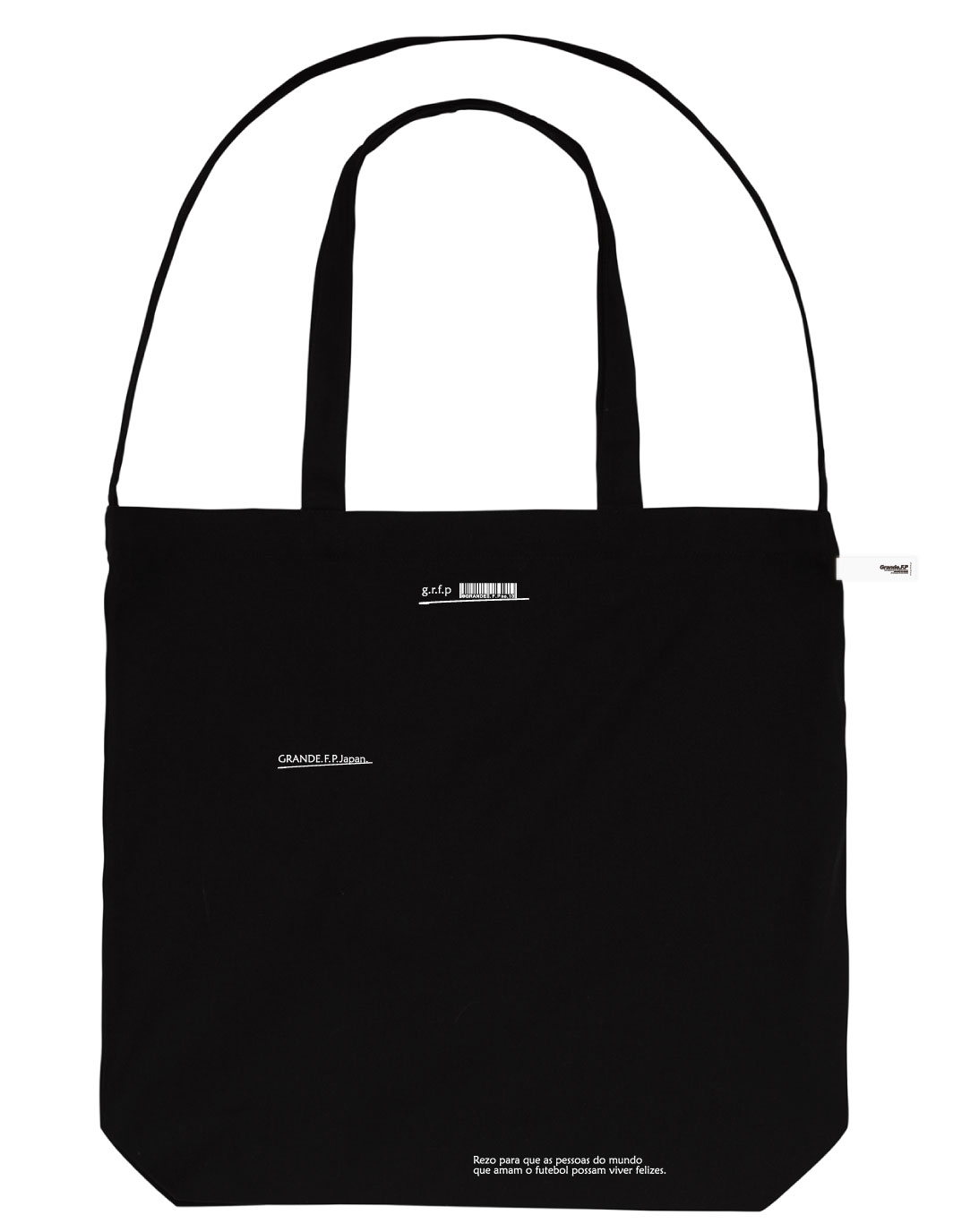 画像3: ■GRANDE.F.P スキャッタードロゴ.キャンバス2-WAYトートBAG　ブラック