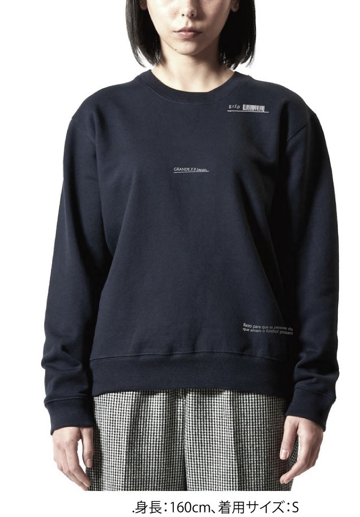 画像8: GRANDE.F.P スキャッタードロゴプリントスウェットクルー.トレーナー　ブラック