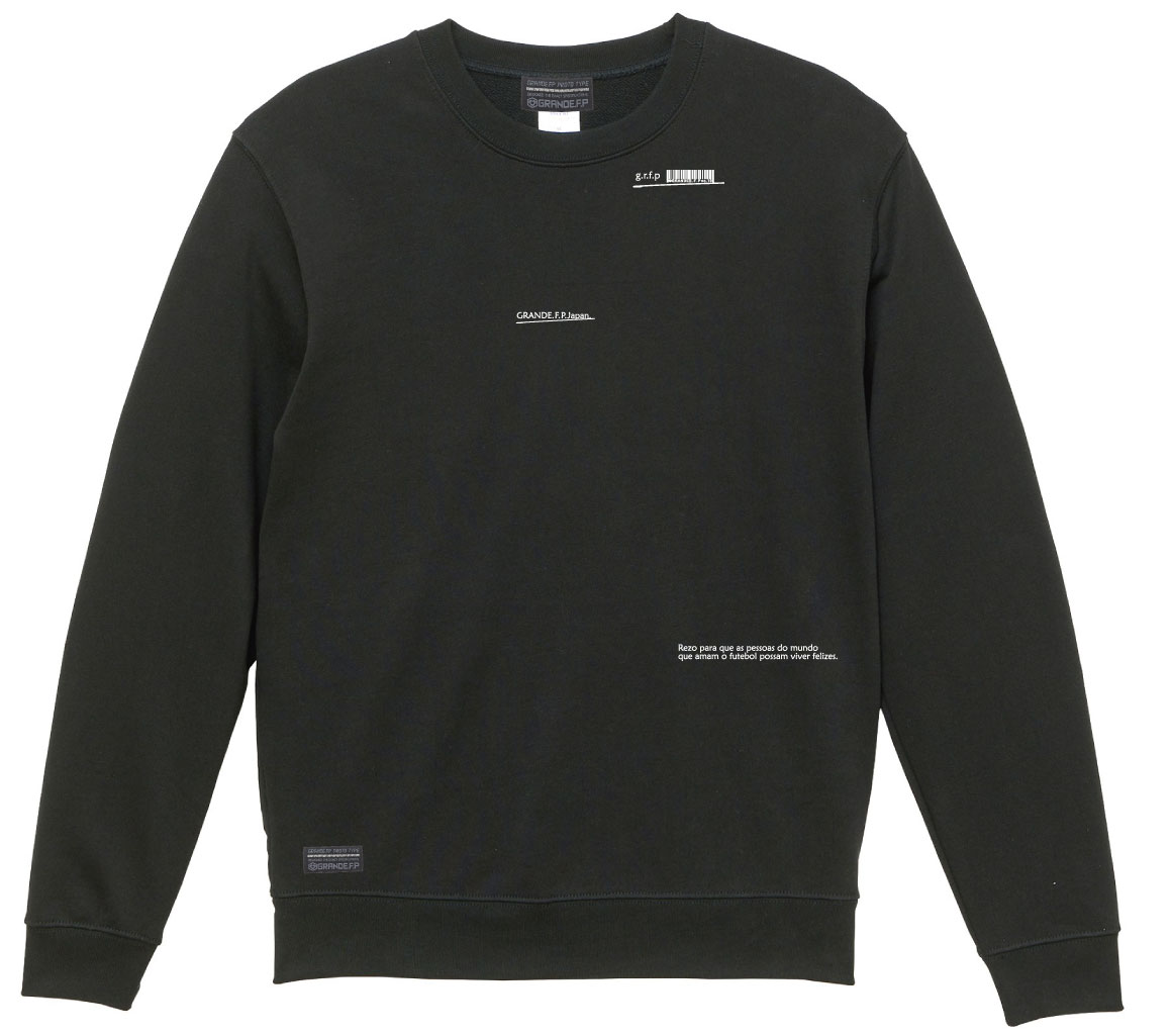 画像1: GRANDE.F.P スキャッタードロゴプリントスウェットクルー.トレーナー　ブラック