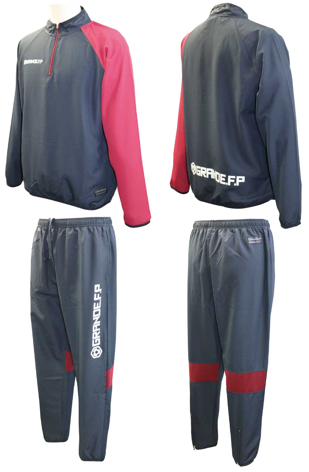 画像3: GRANDE.F.P プロトピステ.上下セット ネイビー×バーガンディ