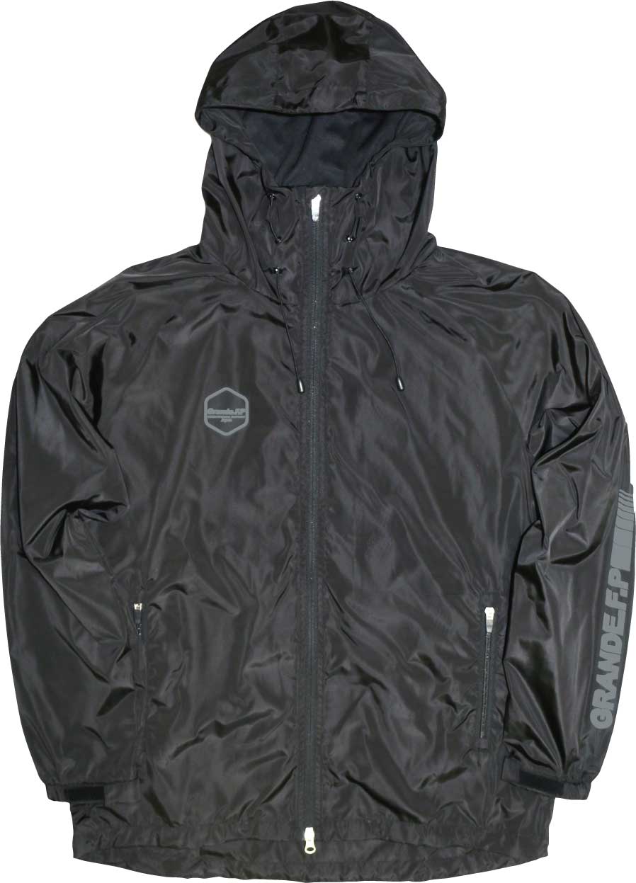 画像2: 【ジュニアサイズ対応商品】Grande.F.P.Japan.ヘキサゴン.アクティブライトウェザーフードジャケット（裏メッシュ付）　ブラックｘグレー