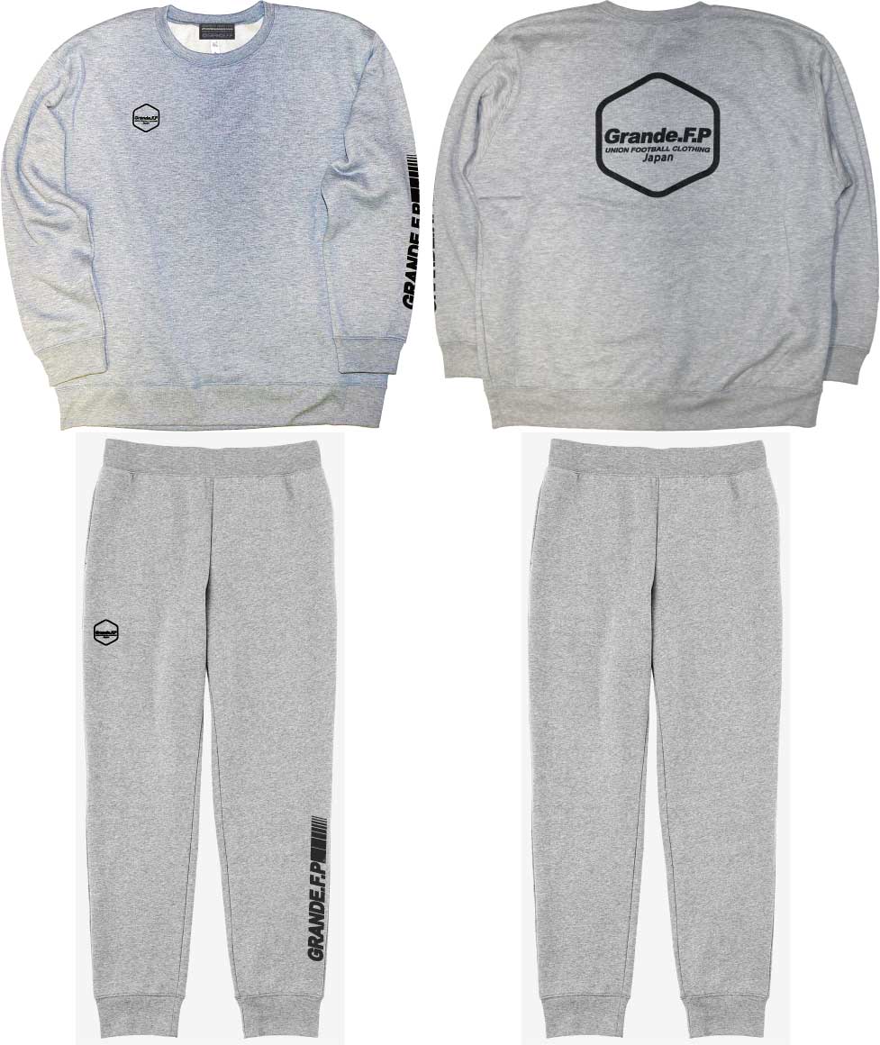 画像4: 【BIGサイズ対応商品】Grande.F.P.Japan.ヘキサゴン.ドライスウェットパンツ　グレーｘブラック