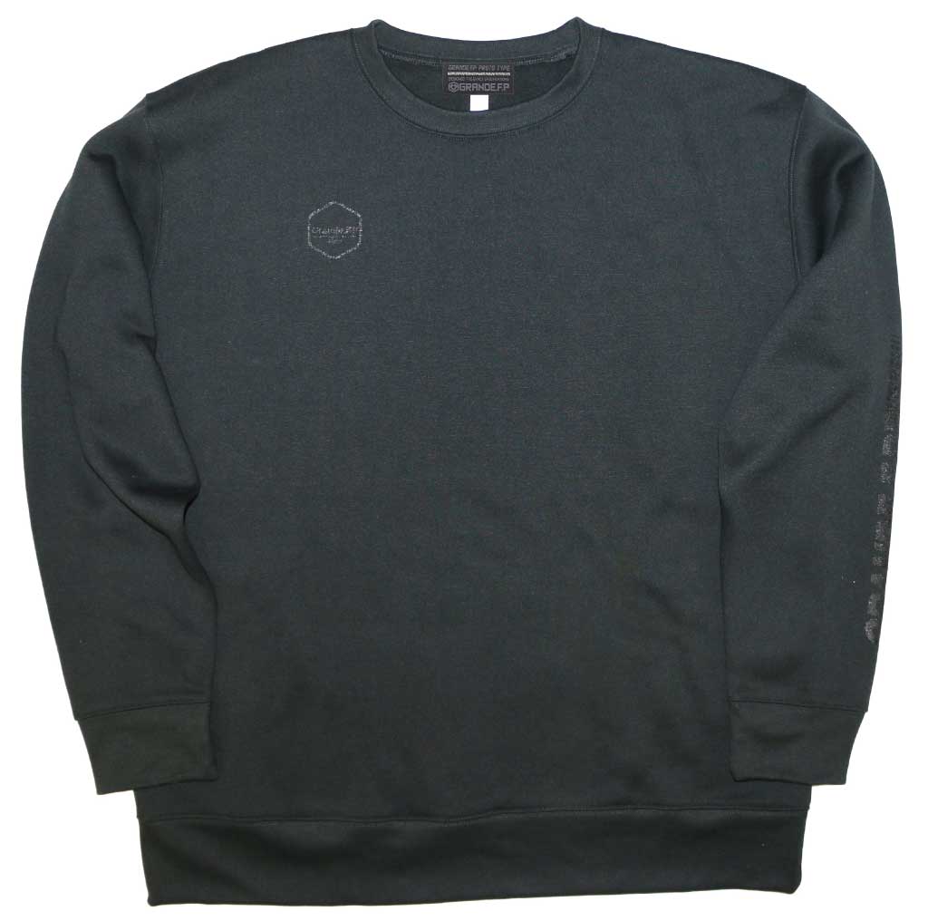 画像6: 【BIGサイズ対応商品】Grande.F.P.Japan.ヘキサゴン.ドライスウェットクルー　ブラックｘブラック
