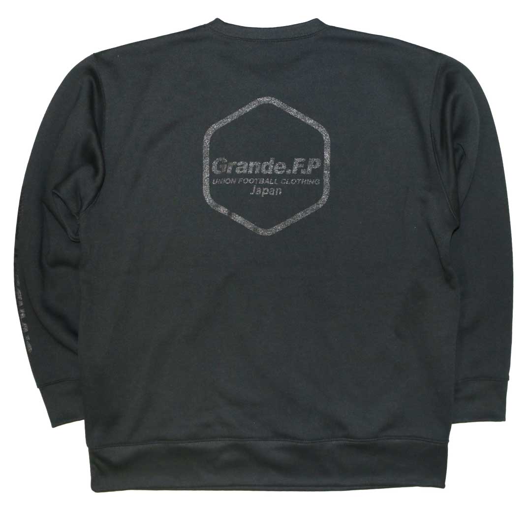 画像7: 【BIGサイズ対応商品】Grande.F.P.Japan.ヘキサゴン.ドライスウェットクルー　ブラックｘブラック