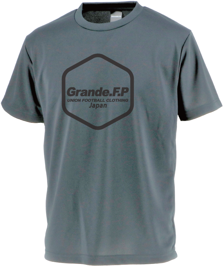 画像1: 【BIGサイズ対応商品】 ■GRANDE.F.P.LIMITEDヘキサゴン.ドライメッシュプラシャツ　ダークグレーｘブラック