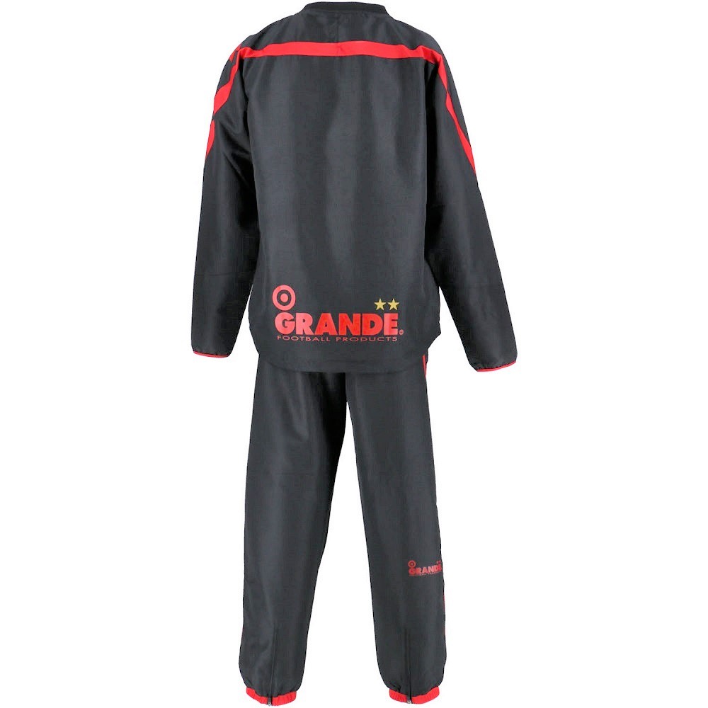 画像2: 【ジュニア】GRANDE ウインドクロス ピステセットアップ ブラック/レッド