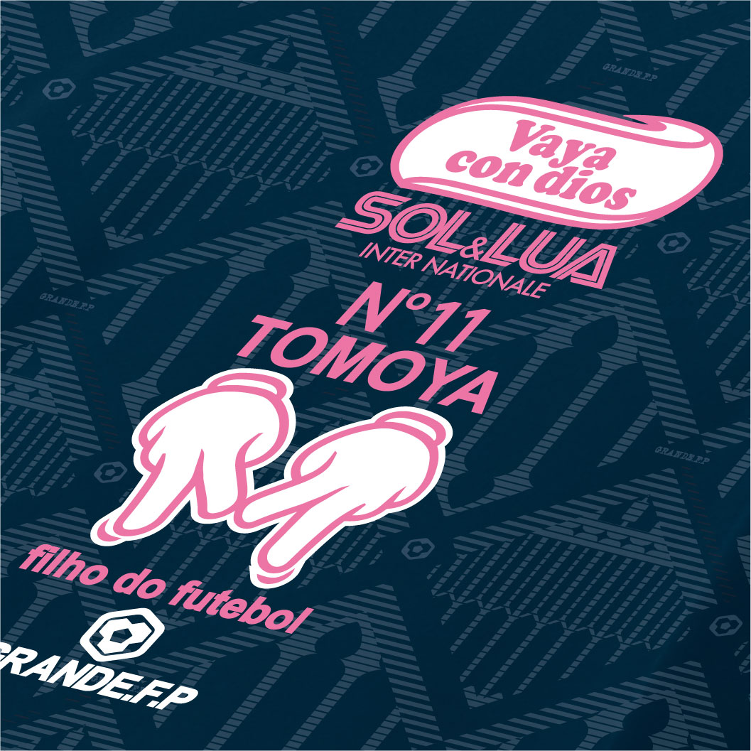 画像10: 【完全予約販売：2026年3月下旬発売〜お届け商品】 【ジュニア〜BIGサイズ対応商品】 2026バージョン.見木友哉ｘGRANDE.F.Pコラボ.TOMOYA・NO.11昇華転写サポートプラシャツ.長袖　ネイビーｘピンク