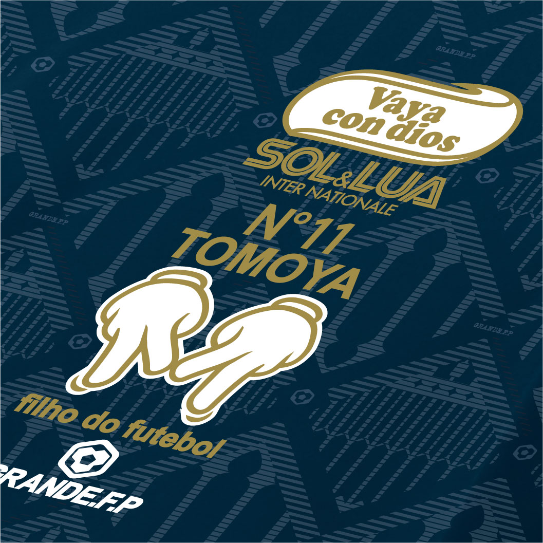 画像10: 【完全予約販売：2026年3月下旬発売〜お届け商品】 【ジュニア〜BIGサイズ対応商品】 2026バージョン.見木友哉ｘGRANDE.F.Pコラボ.TOMOYA・NO.11昇華転写サポートプラシャツ.長袖　ネイビーｘゴールド