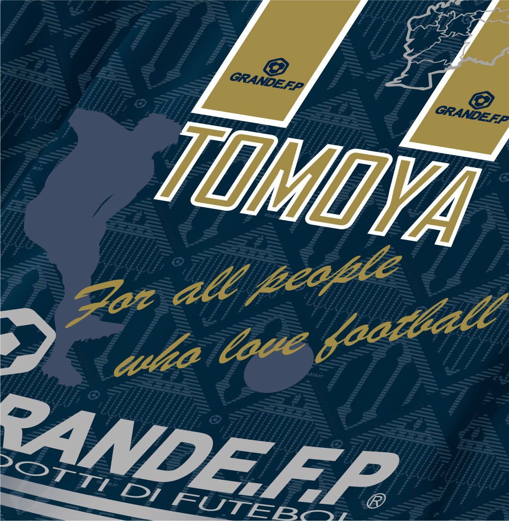 画像9: 【完全予約販売：2026年3月下旬発売〜お届け商品】 【ジュニア〜BIGサイズ対応商品】 2026バージョン.見木友哉ｘGRANDE.F.Pコラボ.TOMOYA・NO.11昇華転写サポートプラシャツ.長袖　ネイビーｘゴールド