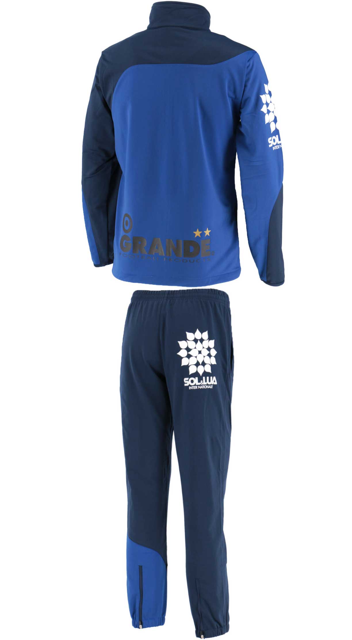 画像2: 【ジュニア〜大人サイズ対応・GRANDE.F.P.WEBショップ限定】GRANDE.FP.ウォームアップライトジャージ．セット　ネイビーｘブルー 