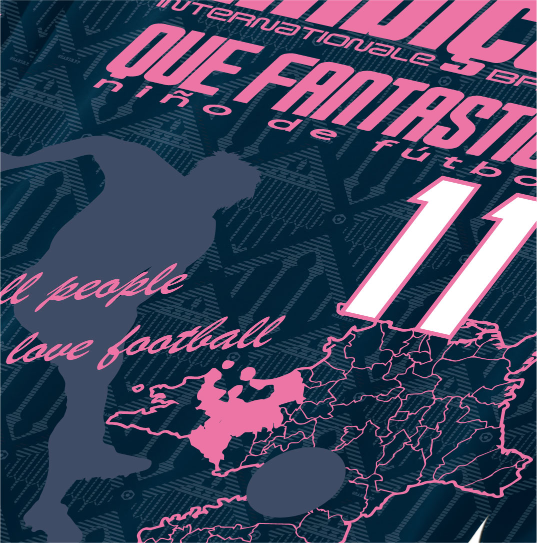 画像8: 【完全予約販売：2026年3月下旬発売〜お届け商品】 【ジュニア〜BIGサイズ対応商品】 2026バージョン.見木友哉ｘGRANDE.F.Pコラボ.TOMOYA・NO.11昇華転写サポートプラシャツ.長袖　ネイビーｘピンク