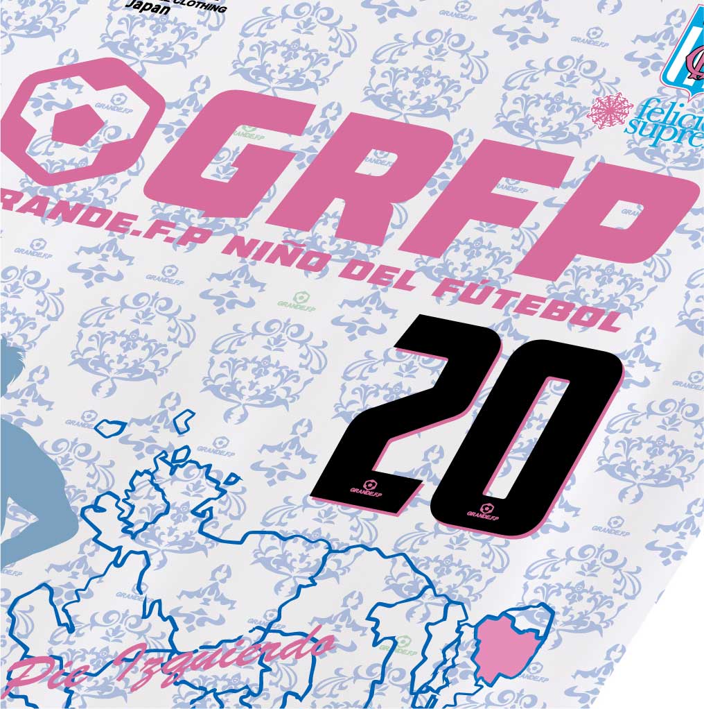 画像7: 【完全予約販売：2026年4月上旬.発売〜お届け商品.お届け指定日.不可】【ジュニア〜BIGサイズ対応商品】豊田歩ｘGRANDE.F.Pコラボ.AYUMU・NO.20.昇華転写サポートTシャツ.半袖　ホワイト