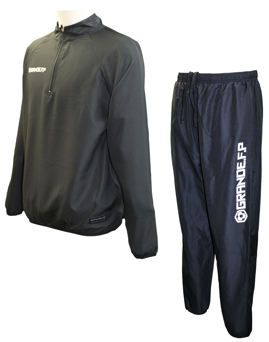 画像1: GRANDE.F.P プロトピステ.上下セット ブラックｘブラック