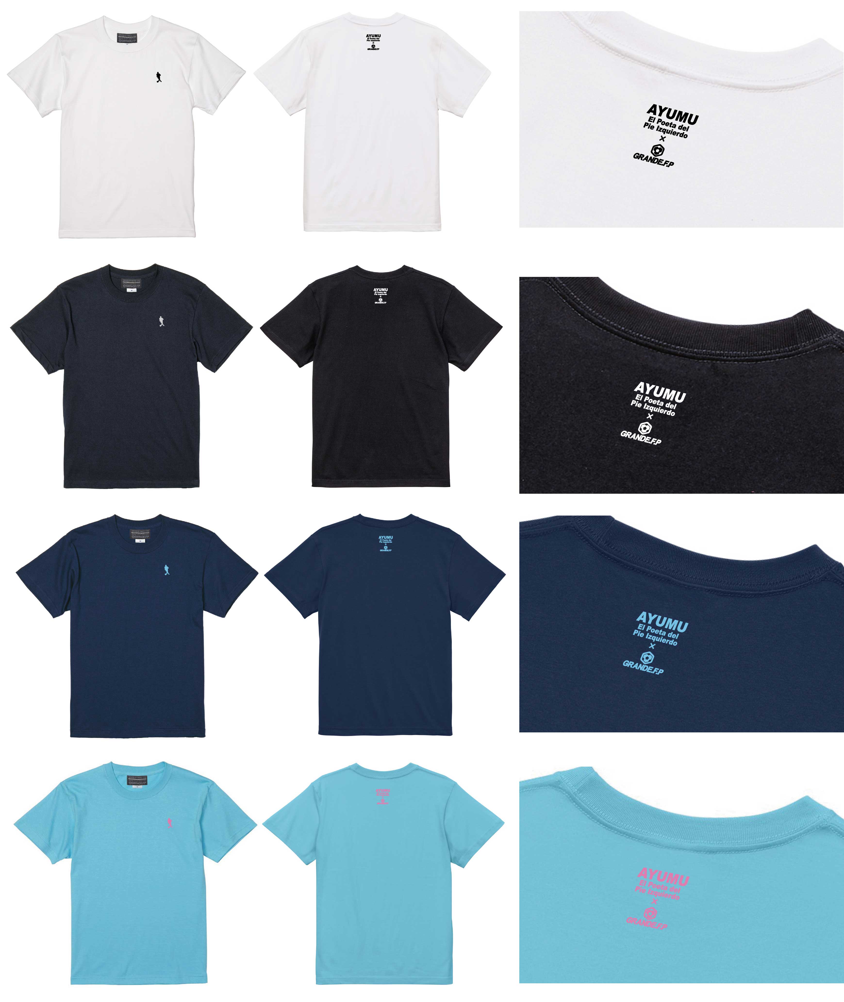 画像6: 【完全予約販売：2026年4月中旬〜下旬発売〜お届け商品】 【ジュニア〜BIGサイズ対応商品】 サガン鳥栖.豊田歩ｘGRANDE.F.Pコラボ.AYUMU.シルエット.刺繍.サポートコットン半袖Tシャツ 　ホワイトxブラック