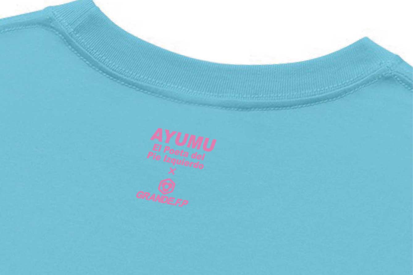 画像5: 【完全予約販売：2026年4月中旬〜下旬発売〜お届け商品】 【ジュニア〜BIGサイズ対応商品】 サガン鳥栖.豊田歩ｘGRANDE.F.Pコラボ.AYUMU.シルエット.刺繍.サポートコットン半袖Tシャツ 　アクアブルーｘピンク