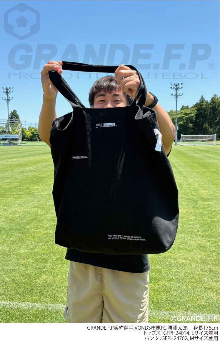 画像6: ■GRANDE.F.P スキャッタードロゴ.キャンバス2-WAYトートBAG　ブラック