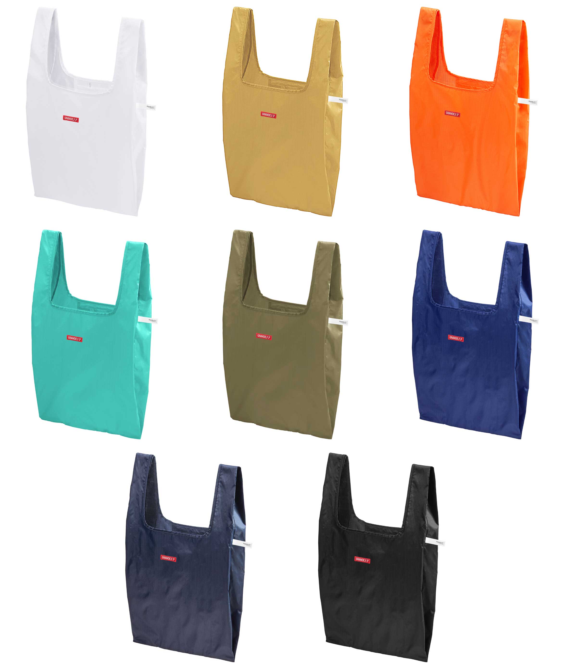 画像5: ■GRANDE.F.P刺繍.ナイロンリップマルシェバッグ（パッカブル仕様）　ミントグリーン